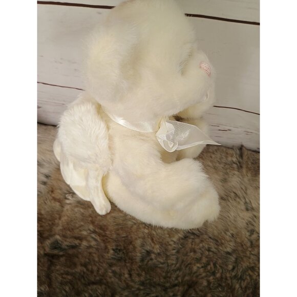White Angel Plush Teddy Bear With Wings & Bow - Soft Cuddly Stuffed Animal Toy‎ - Picture 5 of 7